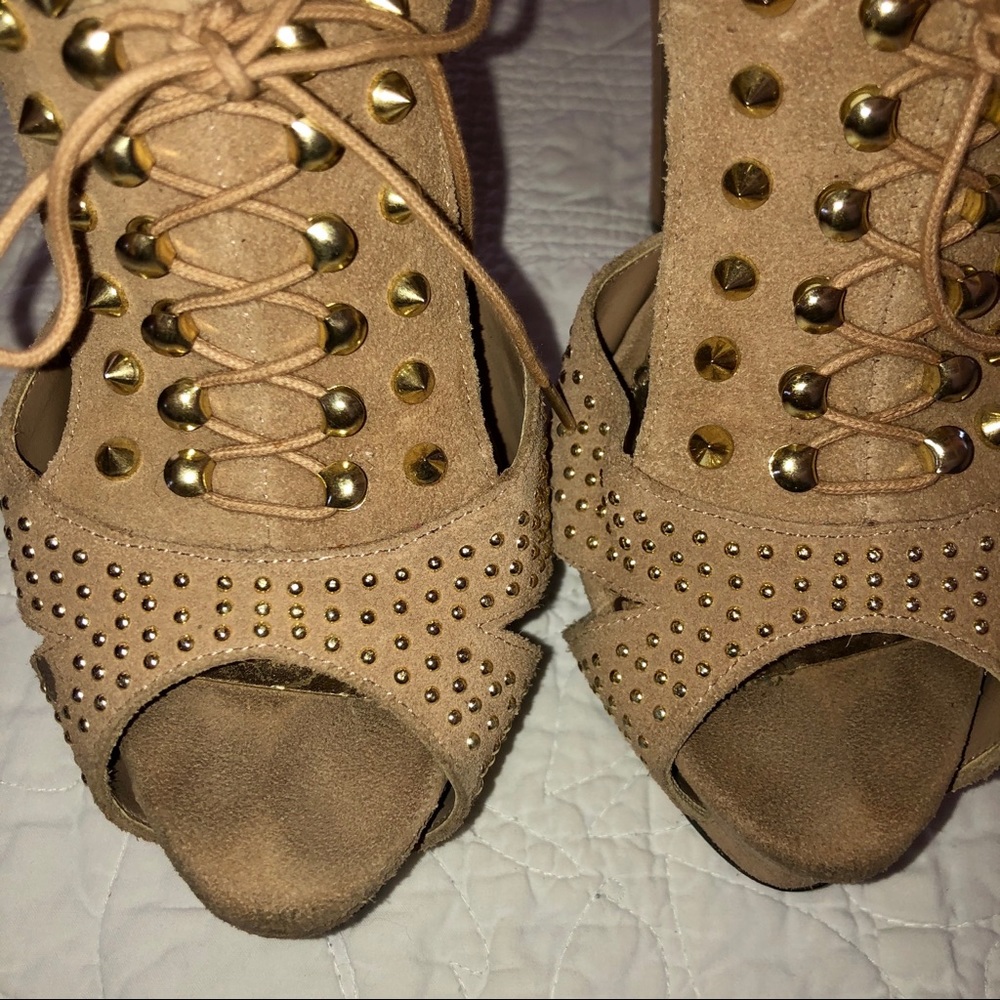 Bebe Suede Studded Heels - Picture 7 of 8